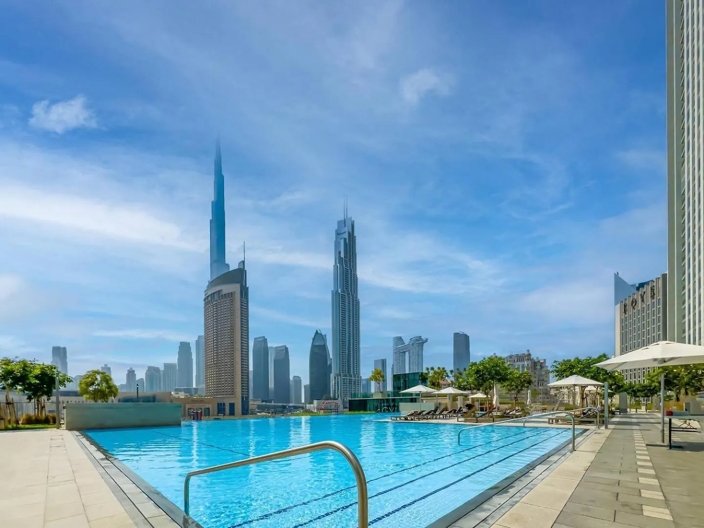 Deluxe 4Br With Patio - Burj Khalifa And Fountains View Lägenhet Dubai